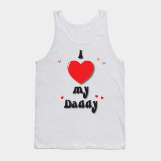 I love my daddy - heart doodle hand drawn design Tank Top